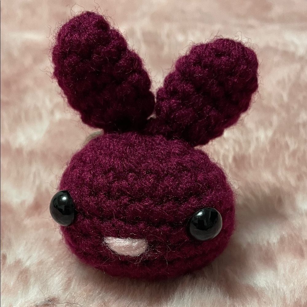 CROCHET MINI MOCHIBUN KEYCHAIN- MULBERRY